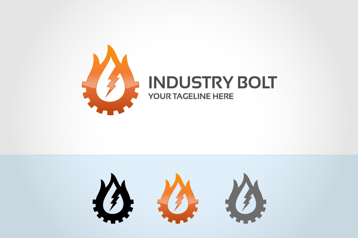 Industry Bolt Logo, a Branding & Logo Template by wakgraphic (Photo 3 of 3)