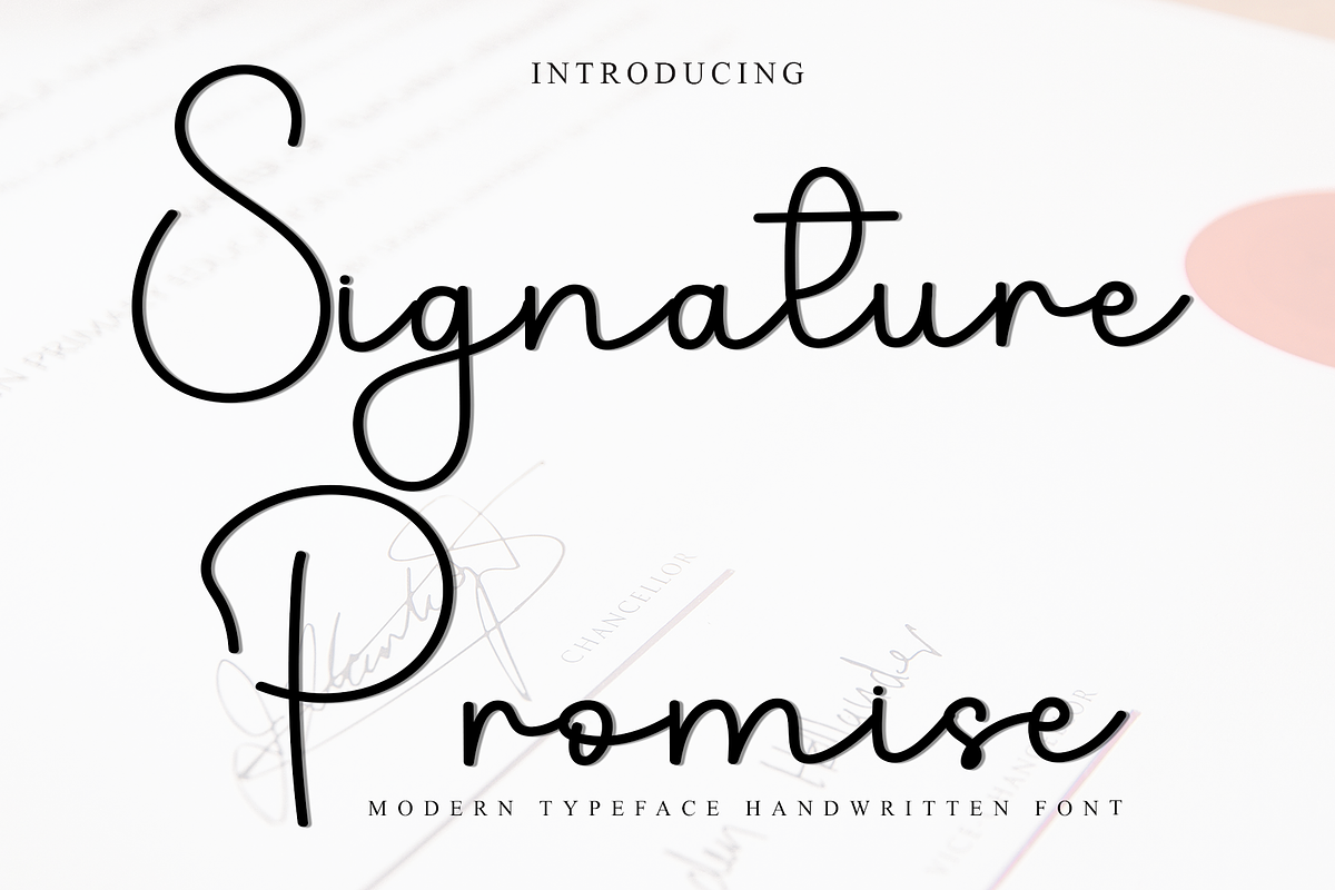 Signature Promise, a Handwritten Font by FreshTypeINK (Photo 1 of 7)