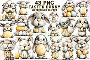 Quirky Easter Bunny Clipart Bundle, an Illustration by Sublimation Artist (Thumbnail 1 of 7)