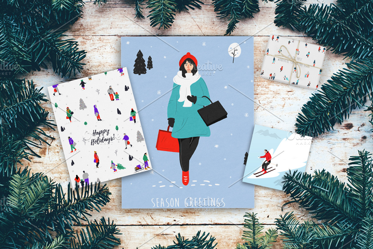 Christmas & Winter Prints & Patterns, a Person Illustration by Dasha_D (Photo 5 of 5)