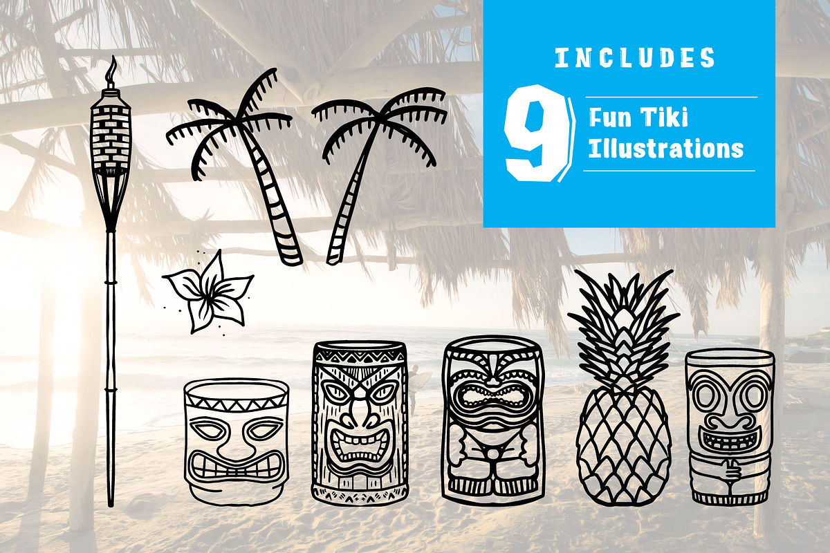 Beachcomber Font & Illustrations preview 4