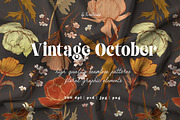 Vintage October retro fall pattern, a Pattern Graphic by Vero Arts (Thumbnail 1 of 9)