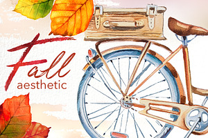 Watercolor Fall Aesthetic Clipart