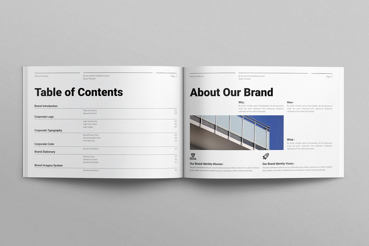 Brand Identity Guidelines Landscape, a Brochure Template by E-Type (Photo 2 of 8)