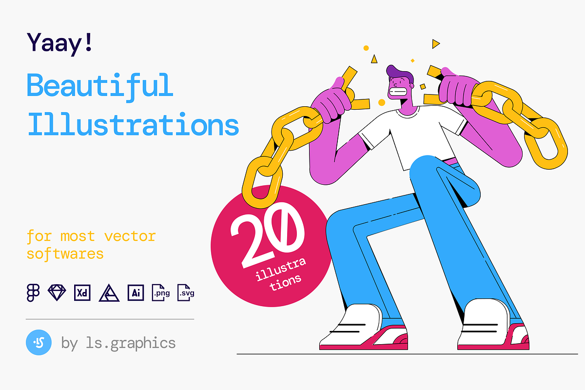 Yaay! Illustration Kit, a Templates & Theme by ls-illustrations (Photo 1 of 6)