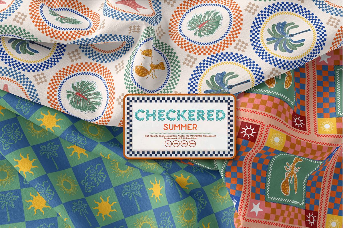 Checkered Summer, a Pattern Graphic by MSNTY STUDIOX (Photo 2 of 28)