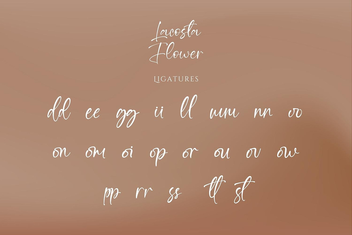Lacoste Flower Signature Handwriting, a Handwritten Font by CreateBigSupply (Photo 10 of 10)