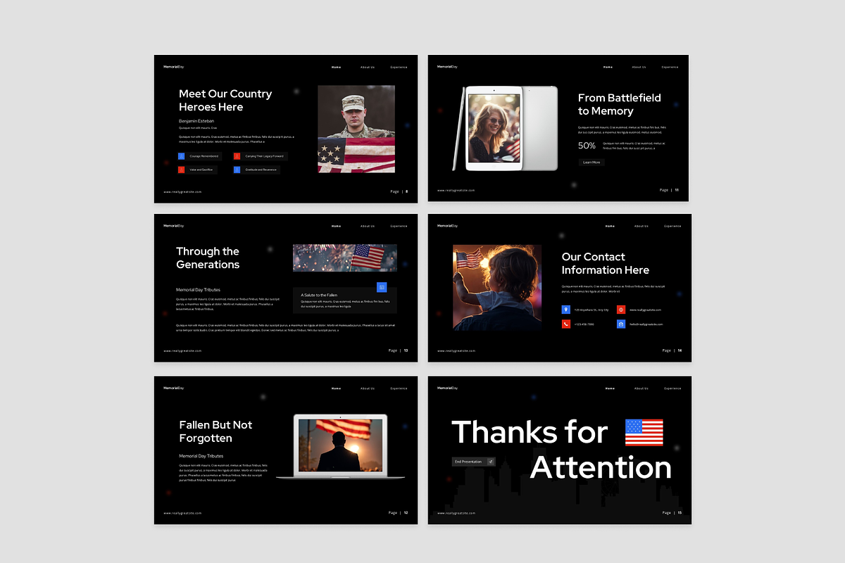Memorial Day Presentation, a Presentation Template by Annora Studio (Photo 5 of 7)
