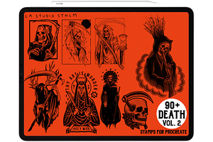 Death Vol. 2 - Procreate Stamp Set