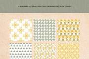 Watercolor Retro Patterns, a Pattern Graphic by ArtPavo (Thumbnail 2 of 5)