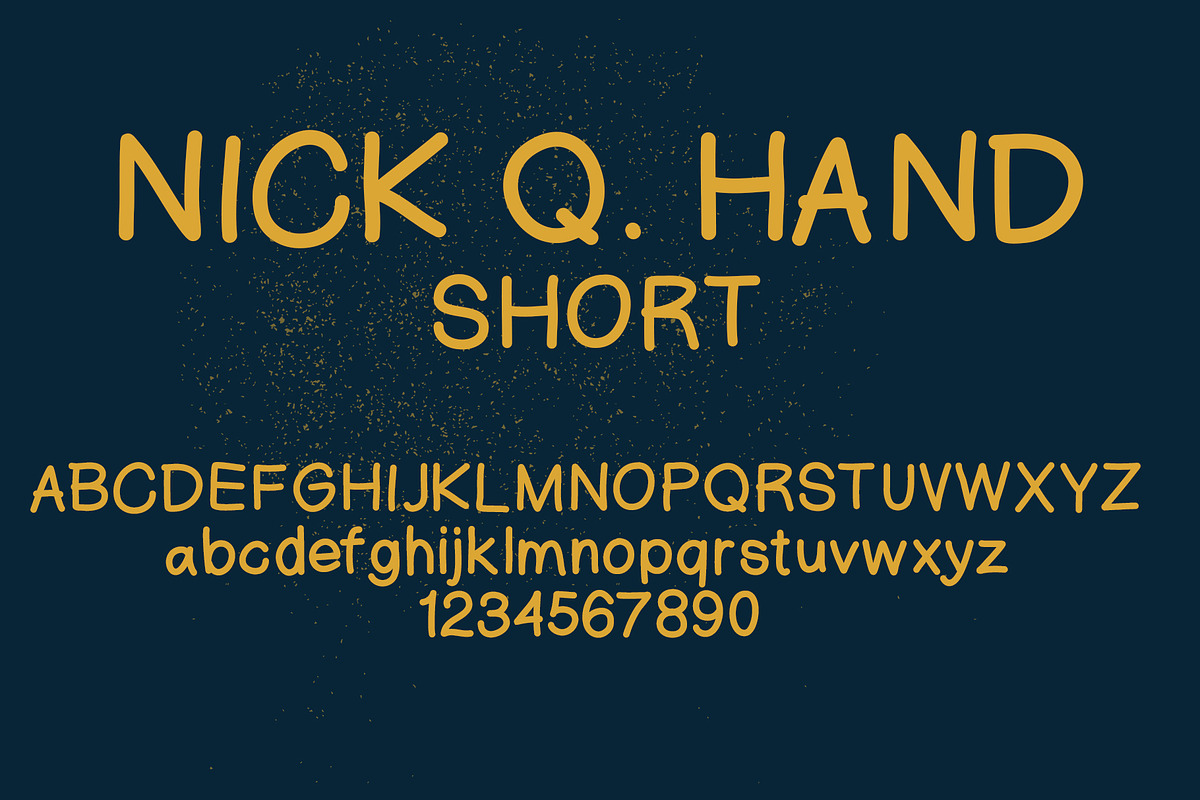 Nick Q Hand Font preview 4