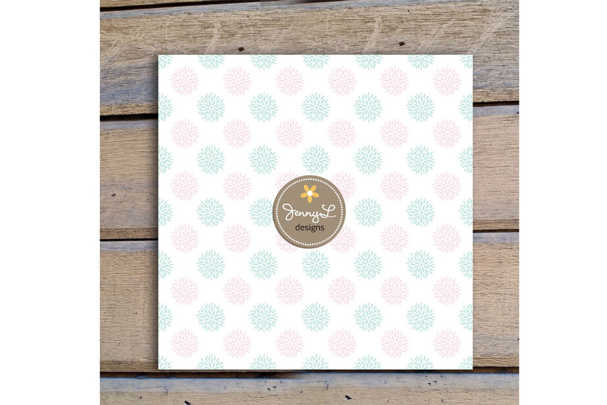 Mint and Pink Digital Papers, a Pattern Graphic by JennyL Designs (Photo 3 of 3)