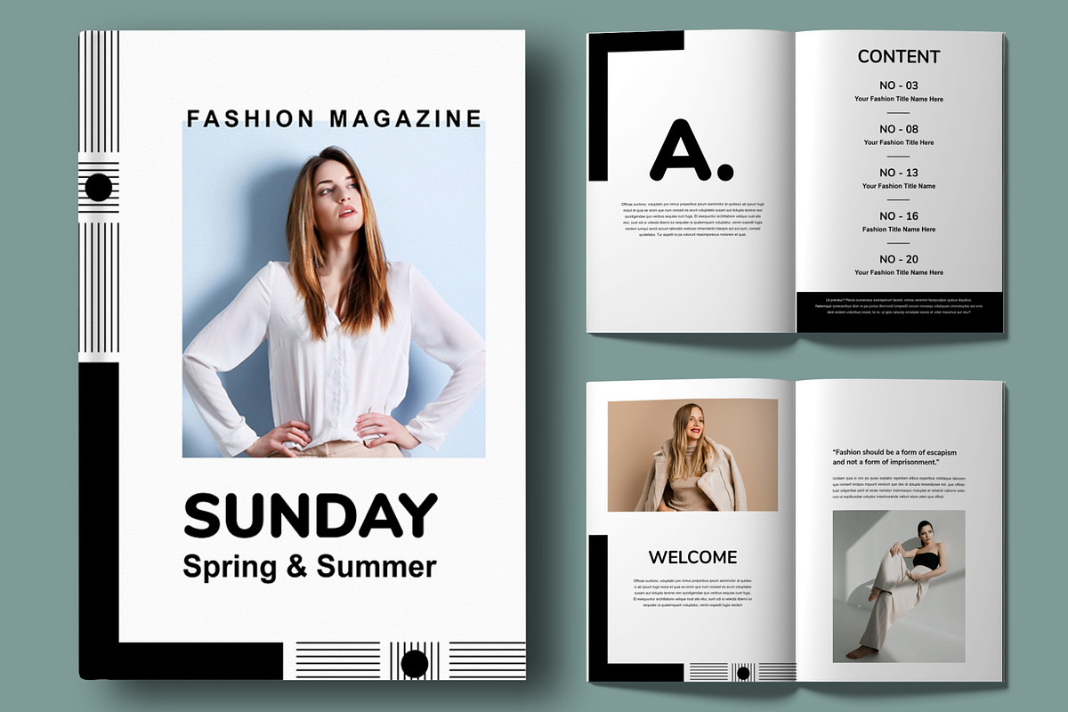 Luxury Fashion Magazine Template, a Templates & Theme by MightyDesign (Photo 1 of 7)