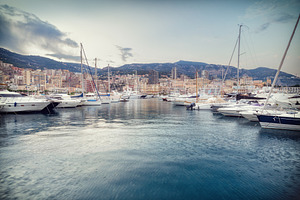 Yachts moored in monaco stock photo containing monaco and promenade