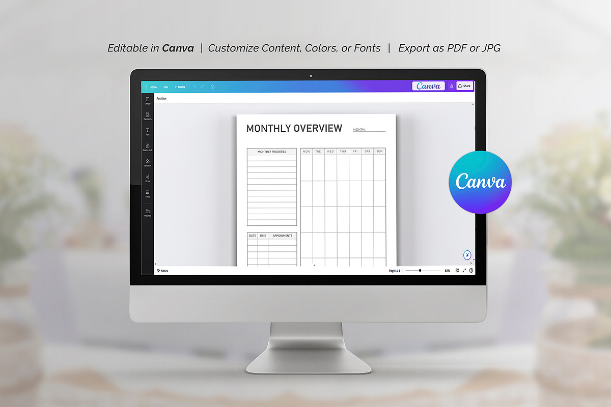 Monthly Overview, a Stationery Template by DesignDevisers (Photo 8 of 10)
