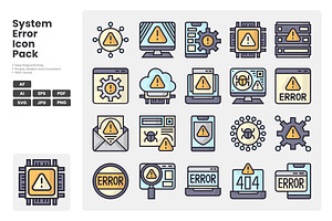 System Error Icon Pack, a Duotone Icon by erifqizeicon