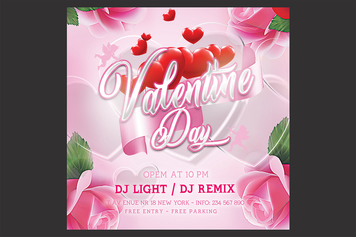 Valentines Day Flyer, a Flyer Template by DSGraphicDesign (Photo 2 of 2)