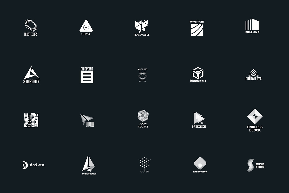 20 abstract logo, a Branding & Logo Template by airunreal (Photo 2 of 4)