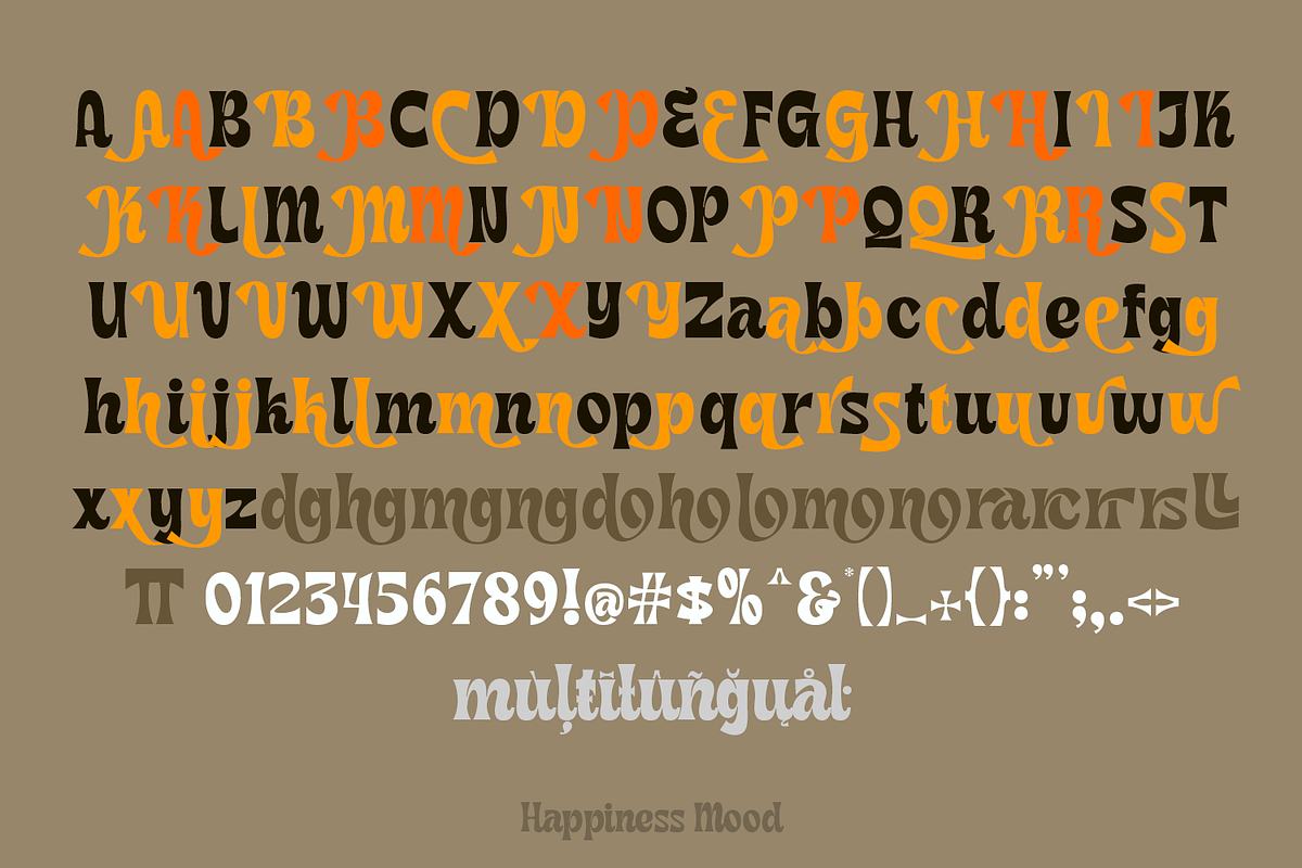 Happiness Mood - Retro Fonts, a Font by madeDeduk (Photo 4 of 9)