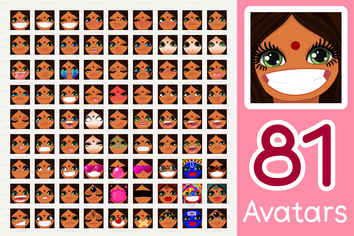 vector BIG avatars SET, a Templates & Theme by WINDmade (Photo 14 of 40)