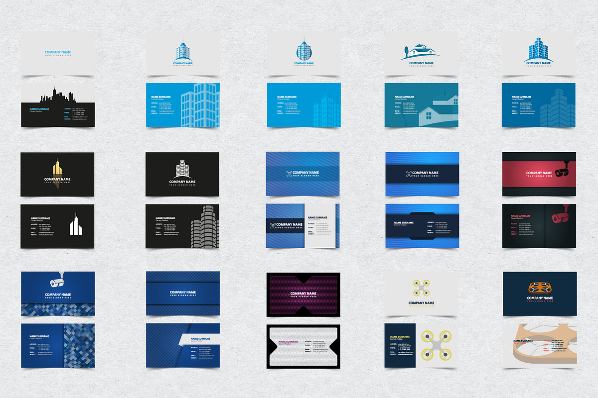 250 Business Card Vector Templates, a Business Card Template by Bobboz Store (Photo 15 of 18)