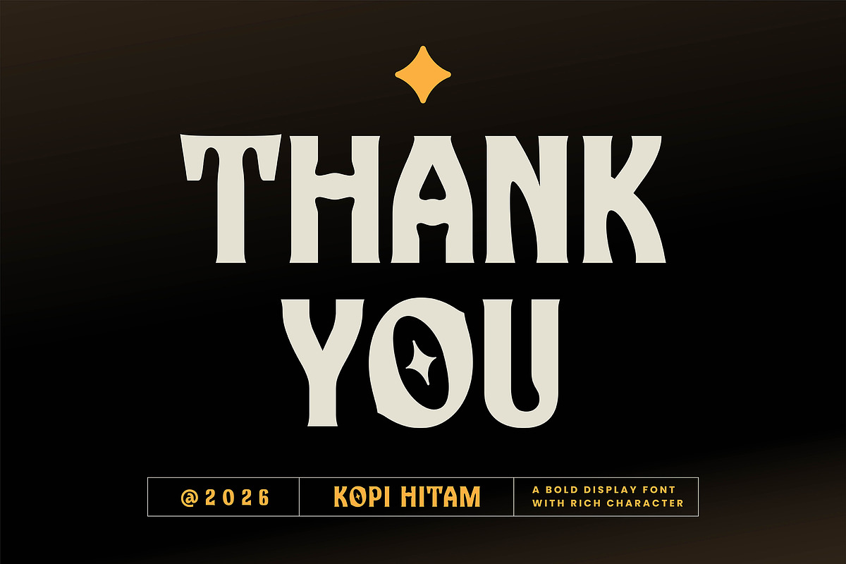 Kopi Hitam - Retro Bold Font, a Serif Font by Rahagita Studio (Photo 7 of 7)
