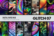 Glitch Psychedelic 07. Digital Paper, a Texture Illustration by KENO Mascots (Thumbnail 1 of 3)