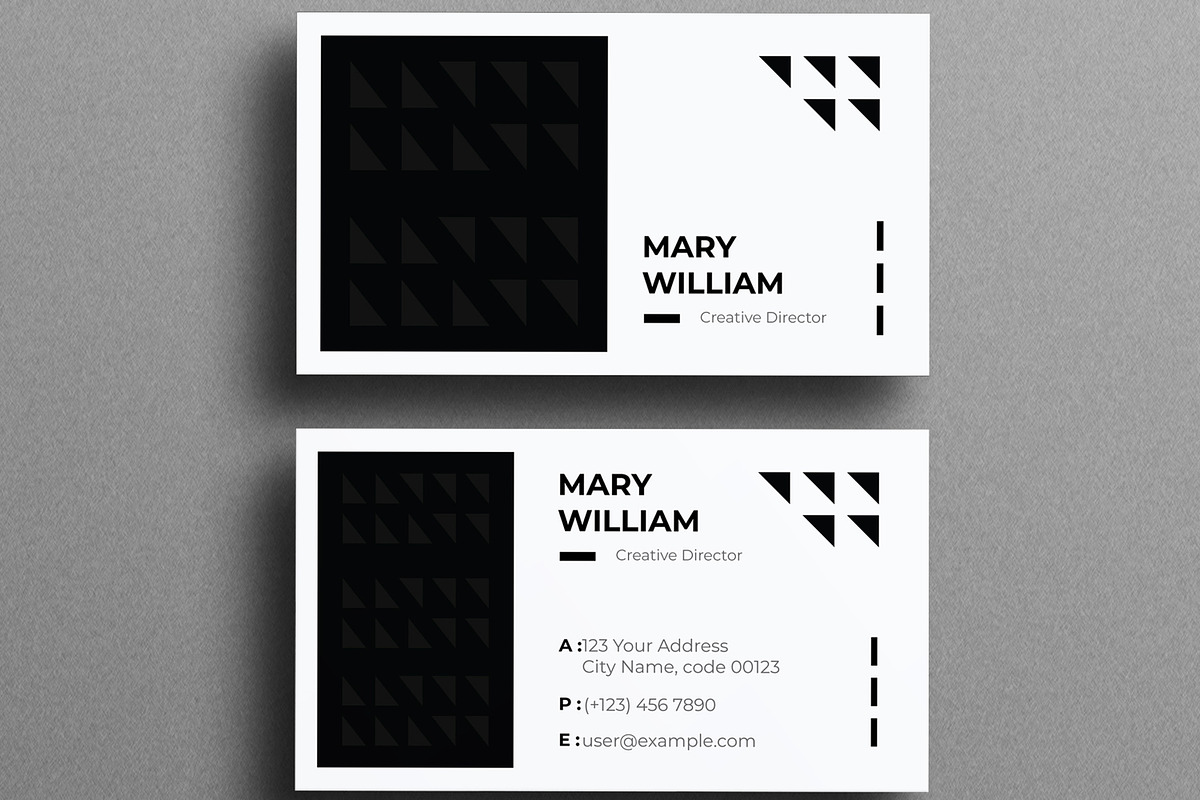 Black White Business Card Design, a Templates & Theme by MightyDesign (Photo 2 of 6)