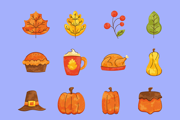 Autumn Thanksgiving Icon Set preview 2