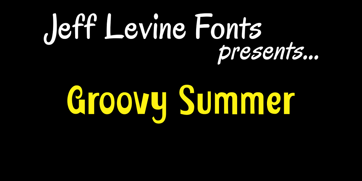 Groovy Summer JNL, a Font by Jeff Levine Fonts