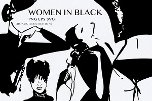 Black women silhouettes