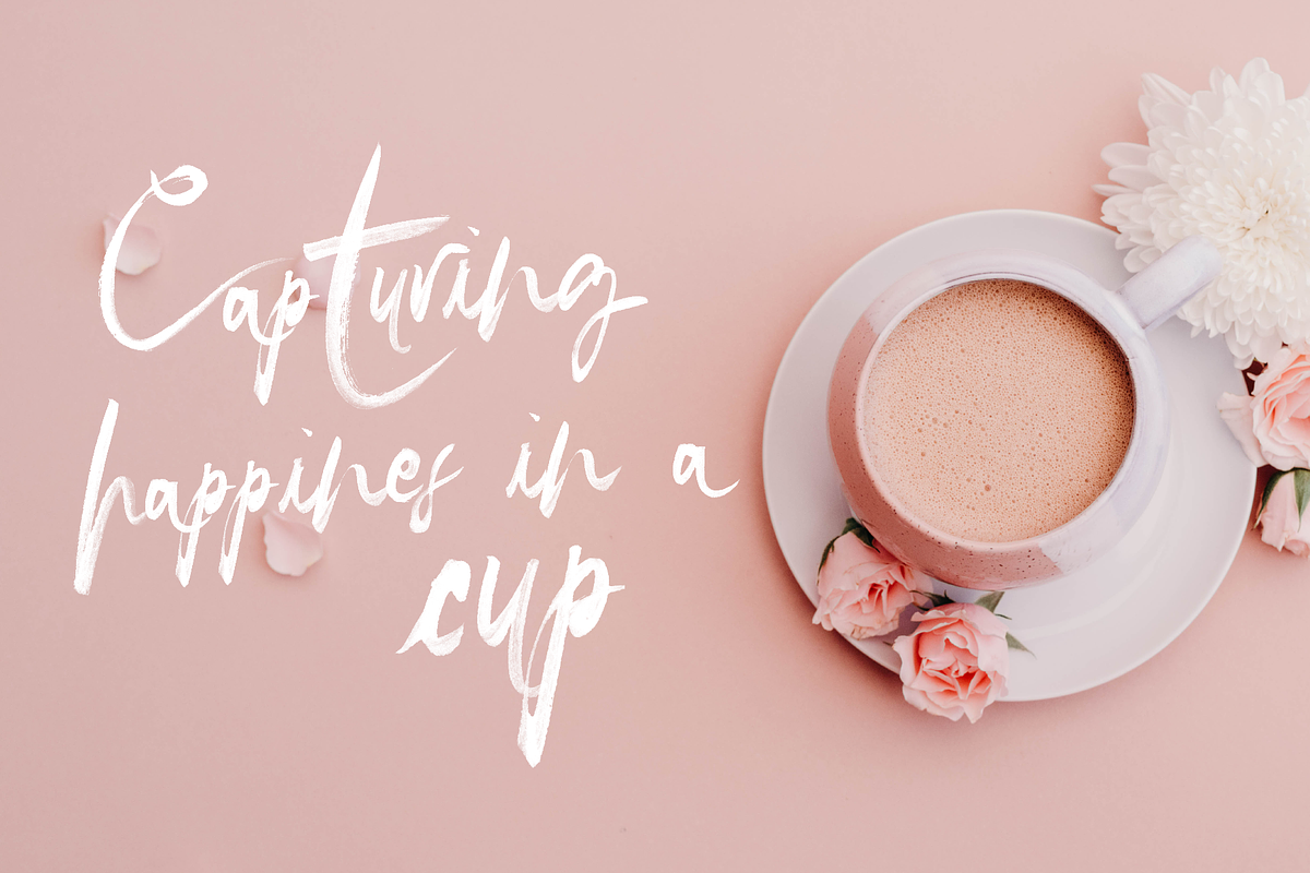SkyLove SVG Watercolor Font, a Script Font by SilverStag Type Foundry (Photo 9 of 11)