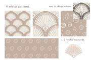 Seashells - Patterns and elements, a Pattern Graphic by Leksart (Thumbnail 7 of 10)