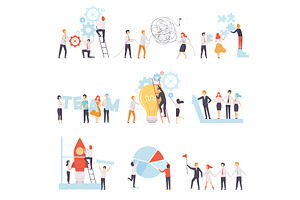Office Colleagues Working Together, a Person Illustration by TopVectors