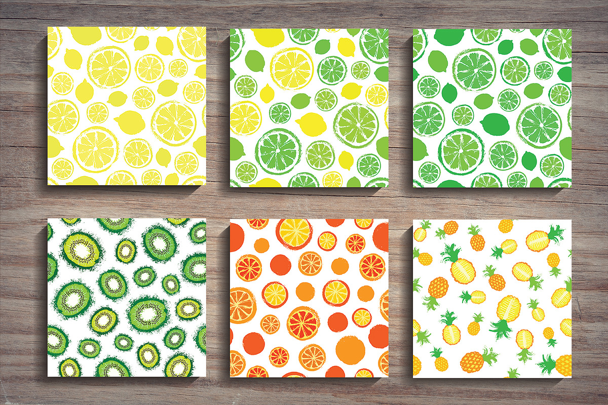 Fruits Patterns Collection, a Pattern Graphic by Amovitania