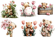whimsical Easter teddy Clipart, an Illustration by Designworld (Thumbnail 2 of 4)