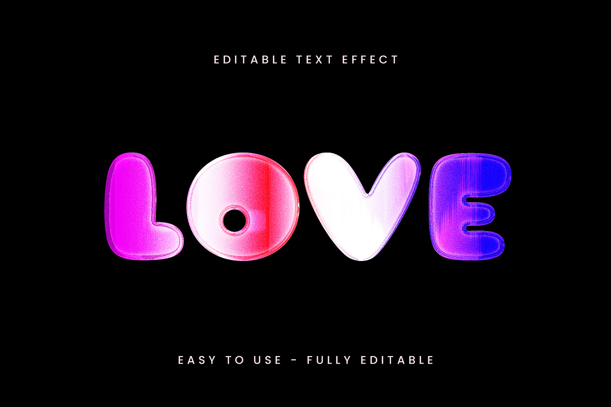 Glossy Gradient Rounded Text Effect