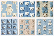 Blue Teddy Bear Seamless Repeat Patt, an Illustration by CreationArt (Thumbnail 4 of 5)