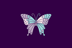 Butterfly Colorful Logo Vector Icon