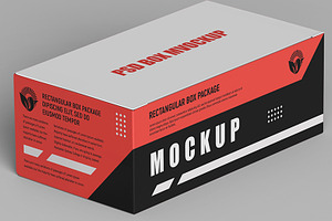 Rectangular Paper Box Packaging PSD