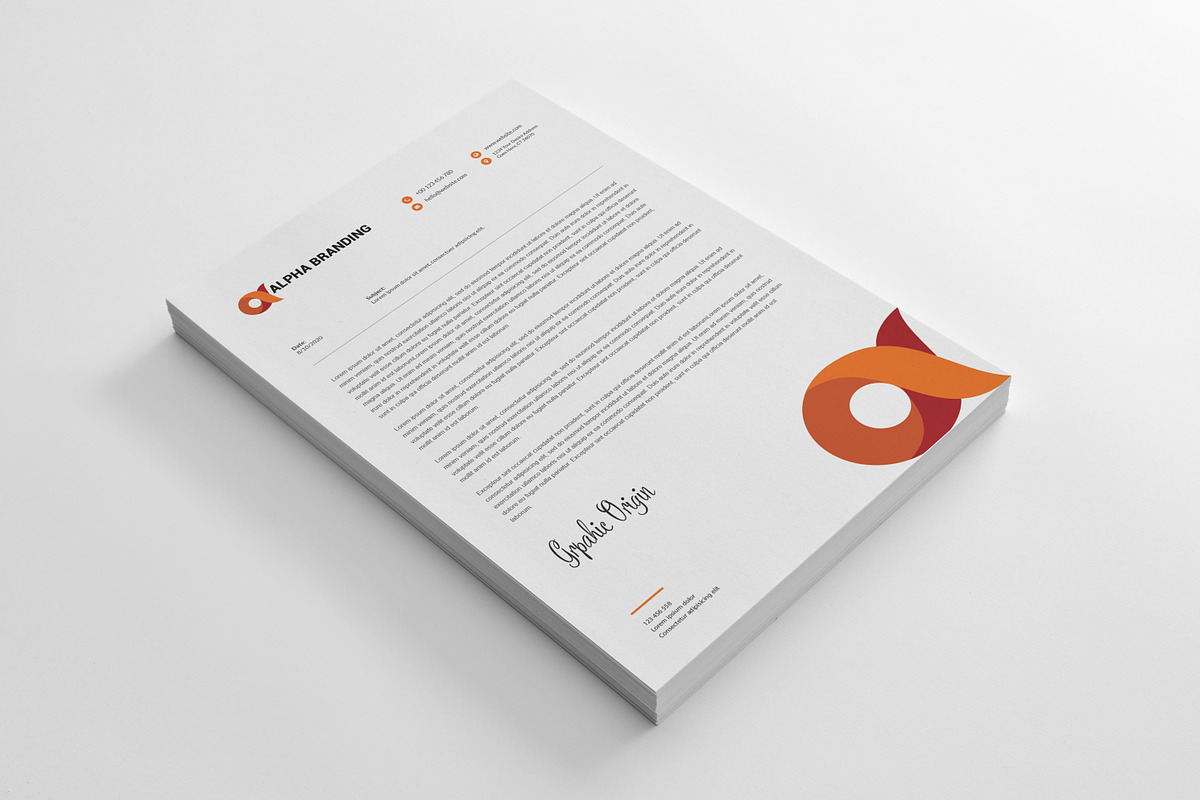 Branding Identity, a Stationery Template by Graphic Origin (Photo 7 of 15)