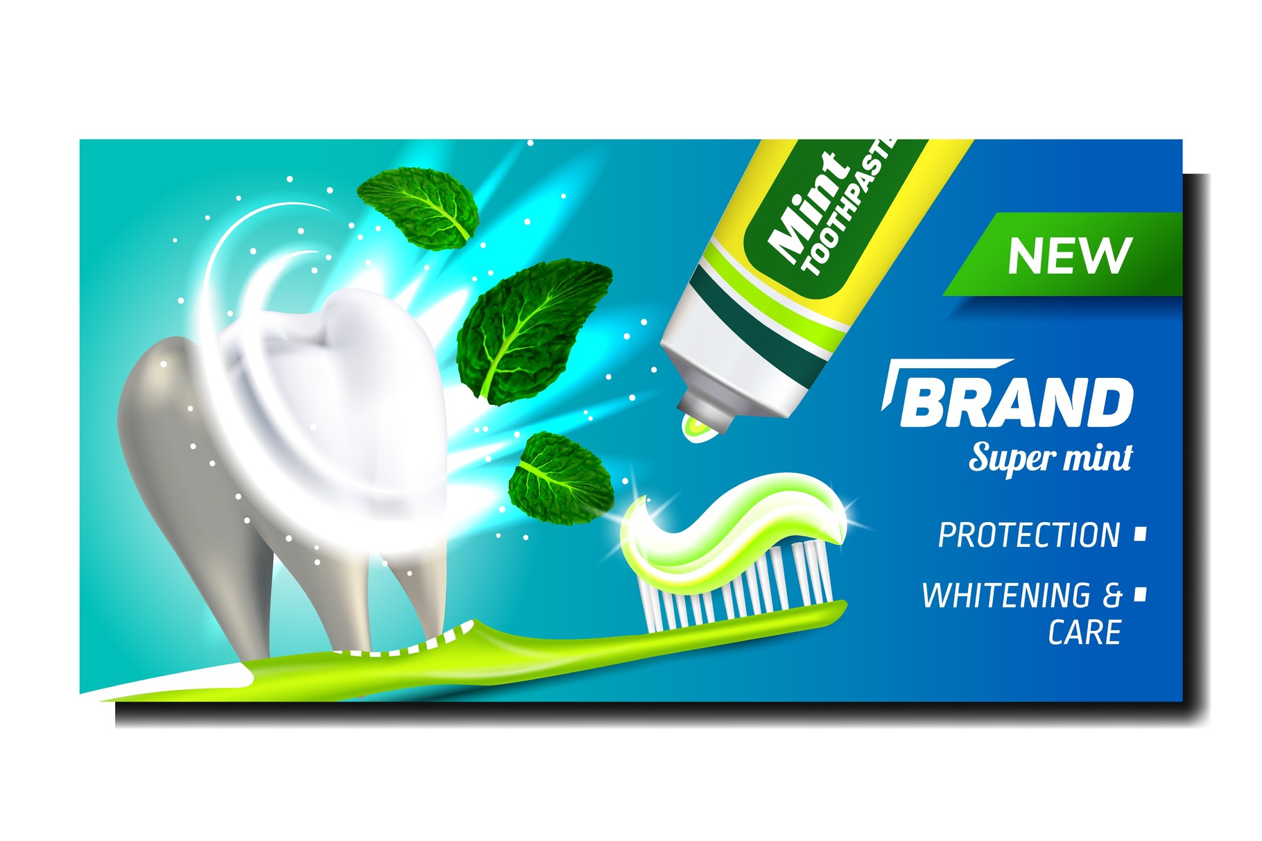 Toothpaste With Mint Advertising, an Object Graphic by pikepicture