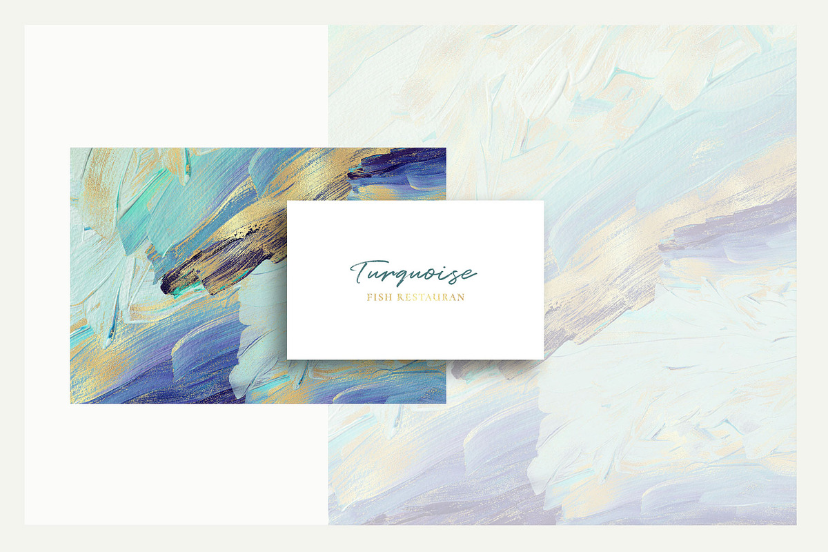 Turquoise & Gold Acrylic Backgrounds, a Texture Graphic by Suna Kosem (Photo 2 of 14)