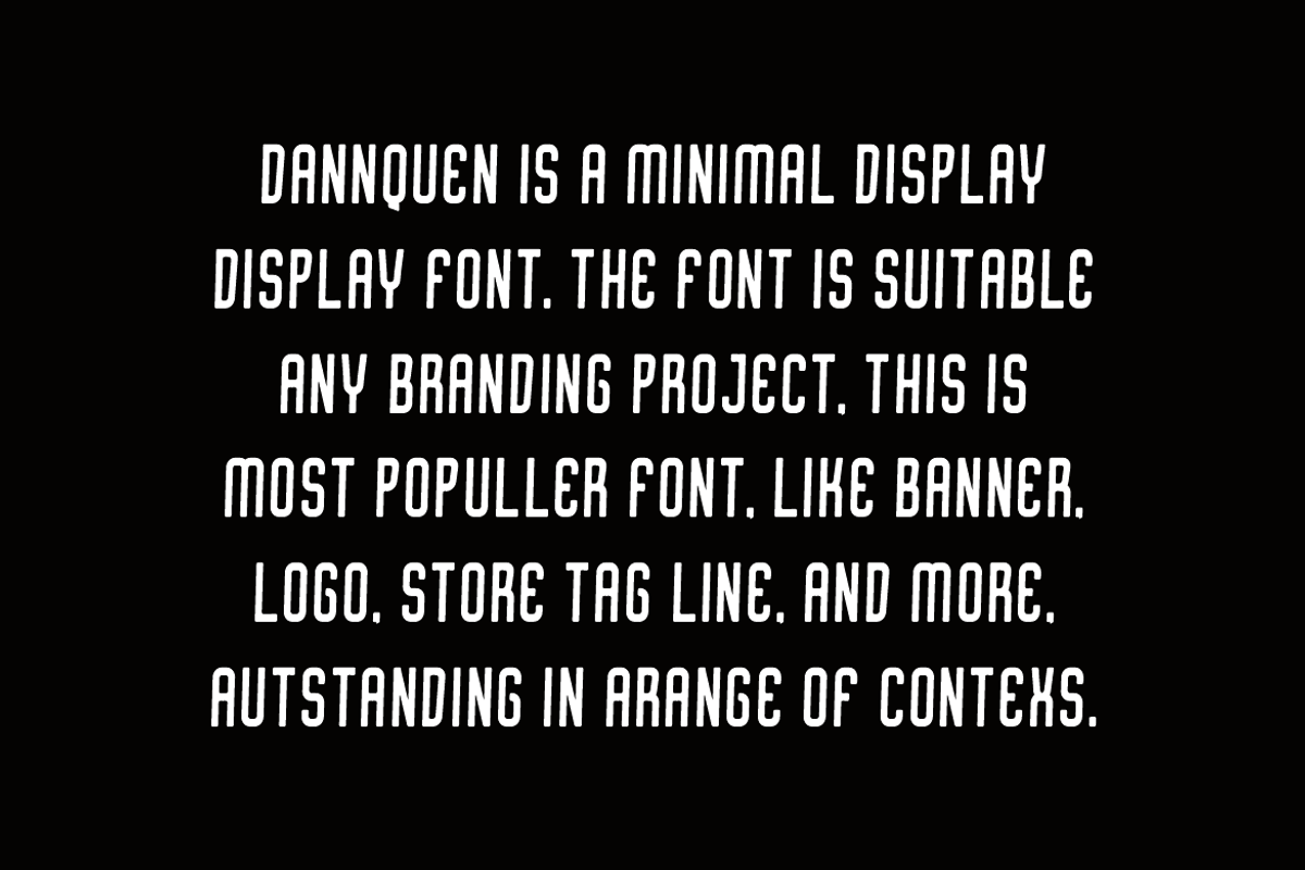 Dannquen - Round Tall Font, a Sans Serif Font by Iqsiart Studio (Photo 4 of 6)