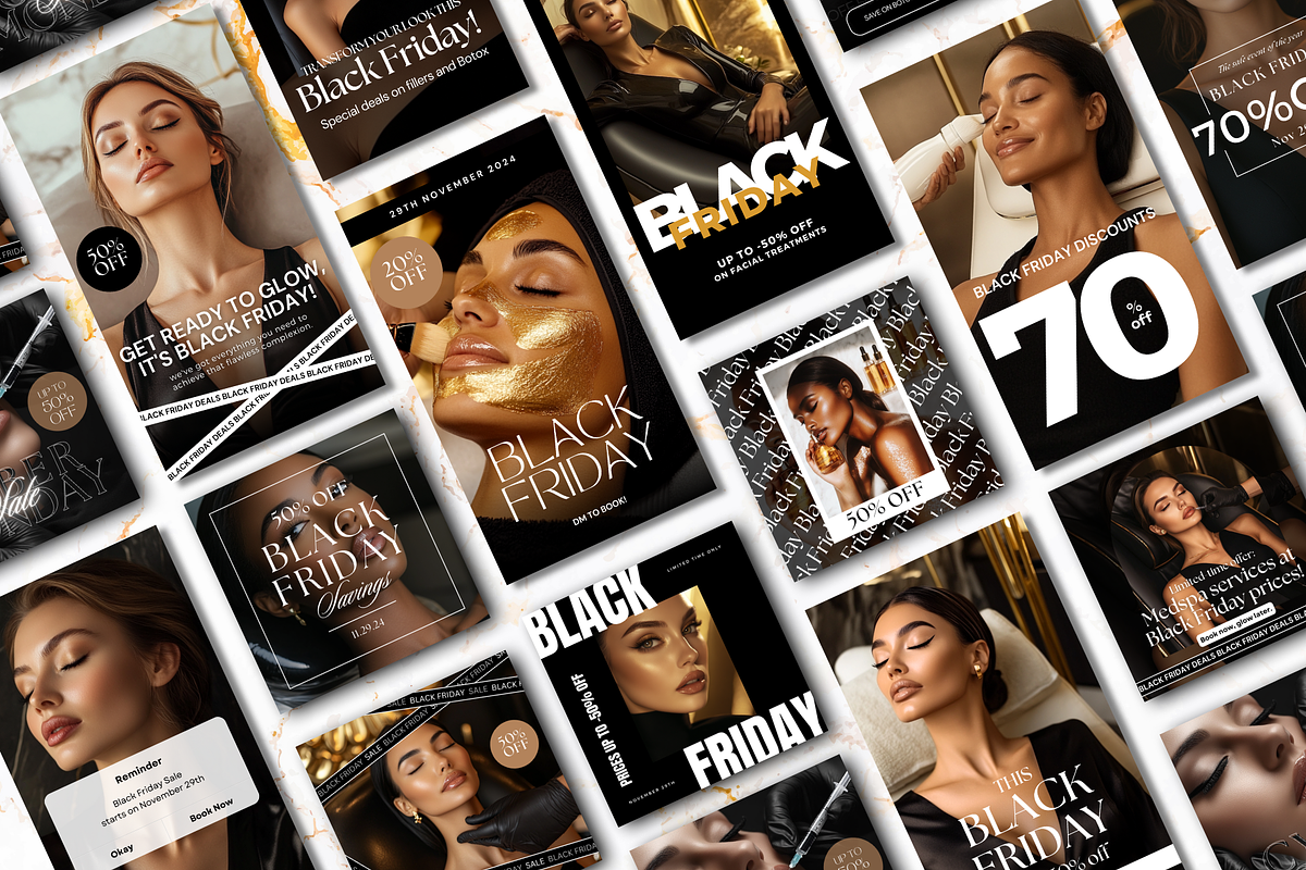 Black Friday Instagram Skincare, a Social Media Template by DesignsbyMariaStudio (Photo 1 of 10)
