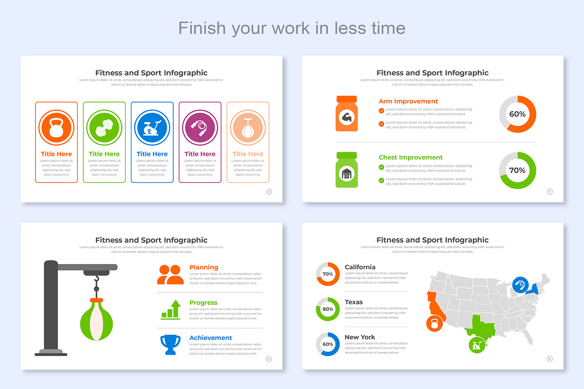 Fitness & Sport Infographic Template, a Presentation Template by Mighty-Slide (Photo 5 of 7)