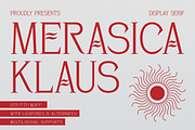 Merasica Klaus | Display Serif, a Serif Font by gracetype_studio (Thumbnail 1 of 12)
