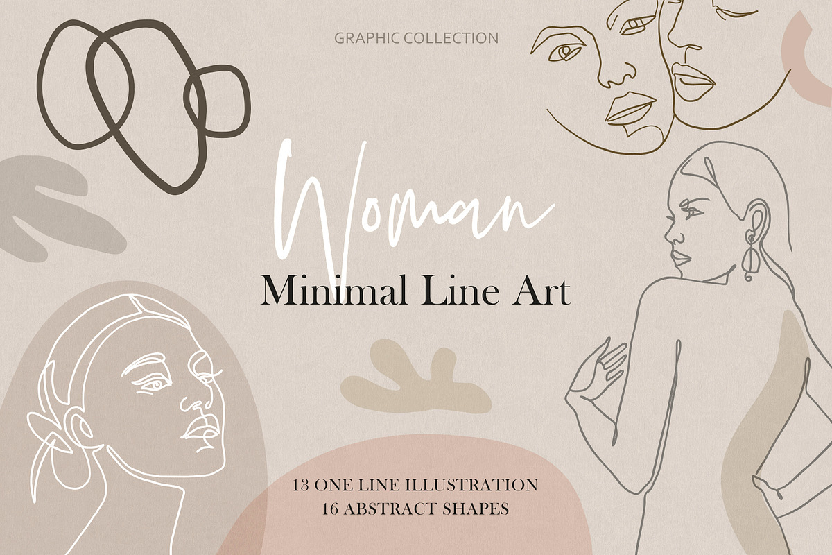 Woman Minimal Line Art Collection, an Illustration by ms Julia Nova (Photo 1 of 6)
