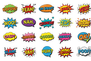 Comic speech bubbles, an Object Illustration by Woters little shop