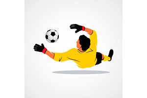 goalkeeper, ball icon, a Sport Illustration by 3D Tai